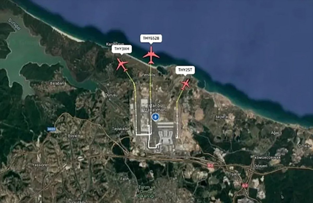 Tri aviona Istanbul simultano