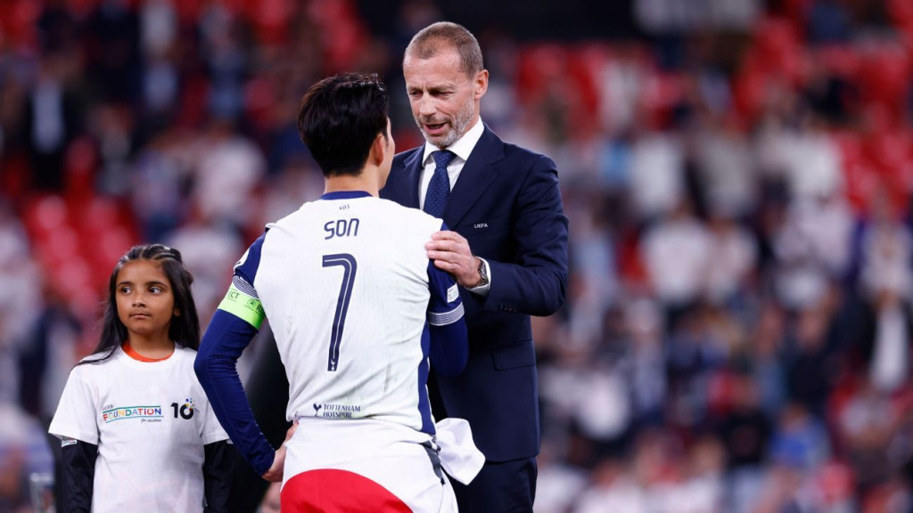 Aleksander Čeferin Son Heung-min Tottenham
