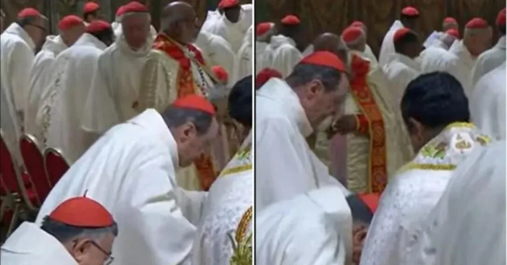 Kardinal Vinko Puljić u Vatikanu na prvoj misi pape Lava XIV.