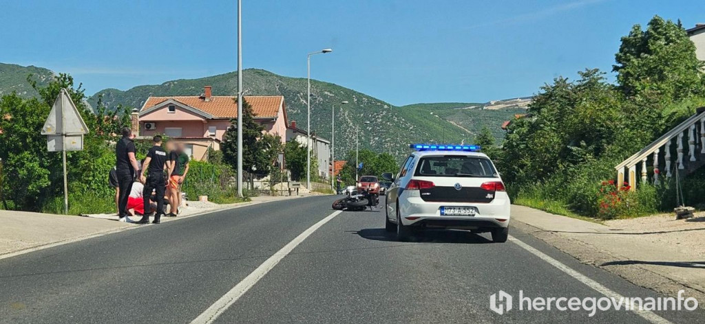 Prometna nesreća Mostar Mazoljice, ozlijeđen motociklist