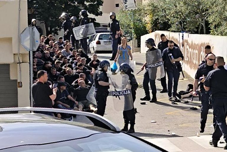 Sukob navijača u Splitu 