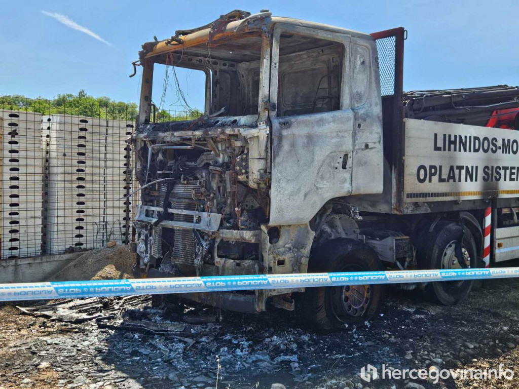 požar na kamionu Ortiješ