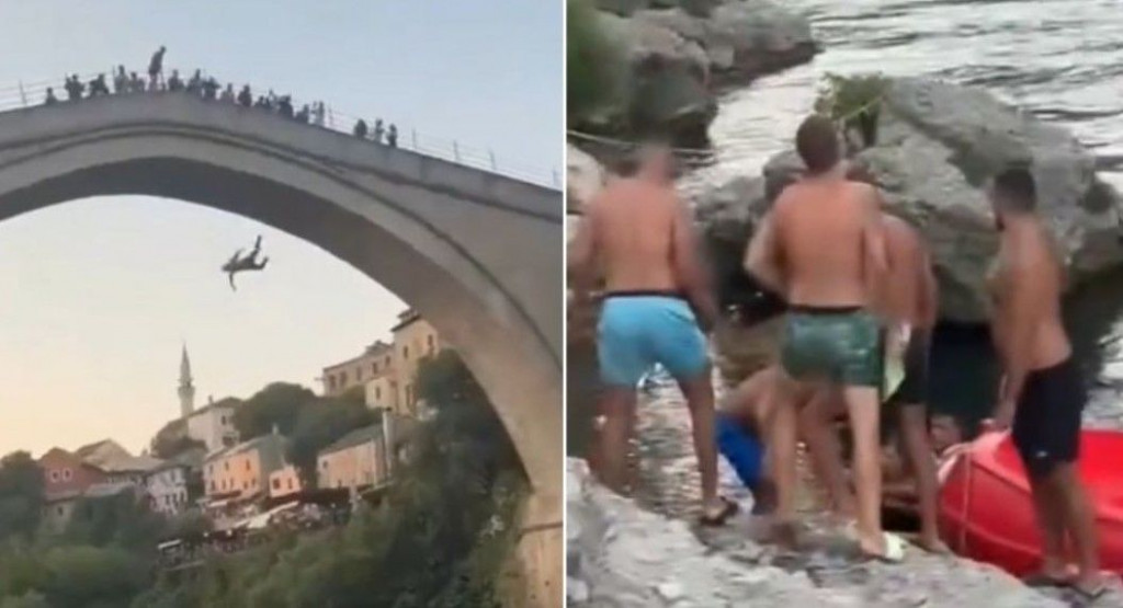 Turist skočio sa Starog mosta pa ga pretukli