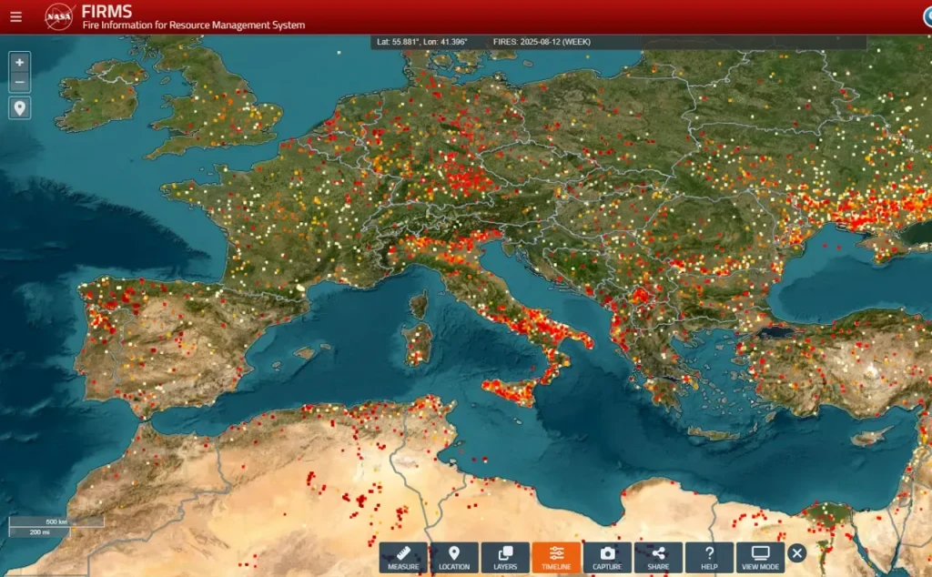 Požari u Europi u posljednjih sedam dana