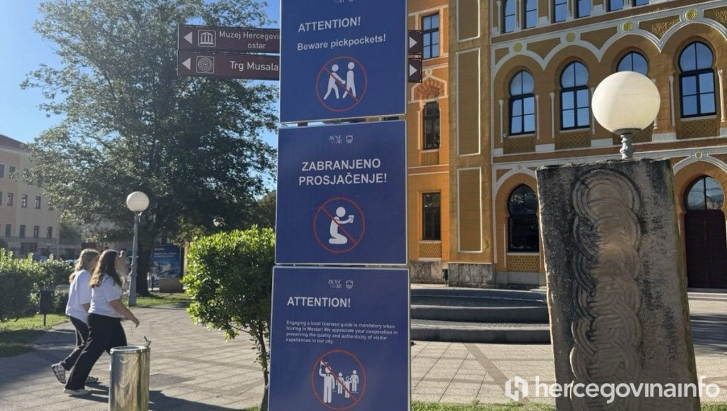 Informativne table u Mostaru, zabrana prosjačenja i džeparoši