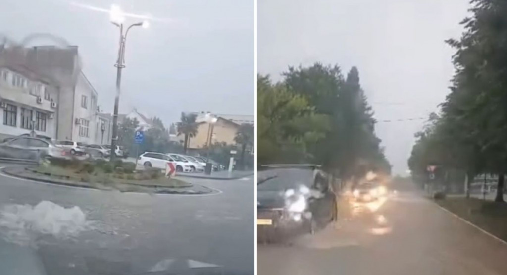 Ljubuški poplave ulice, kiša