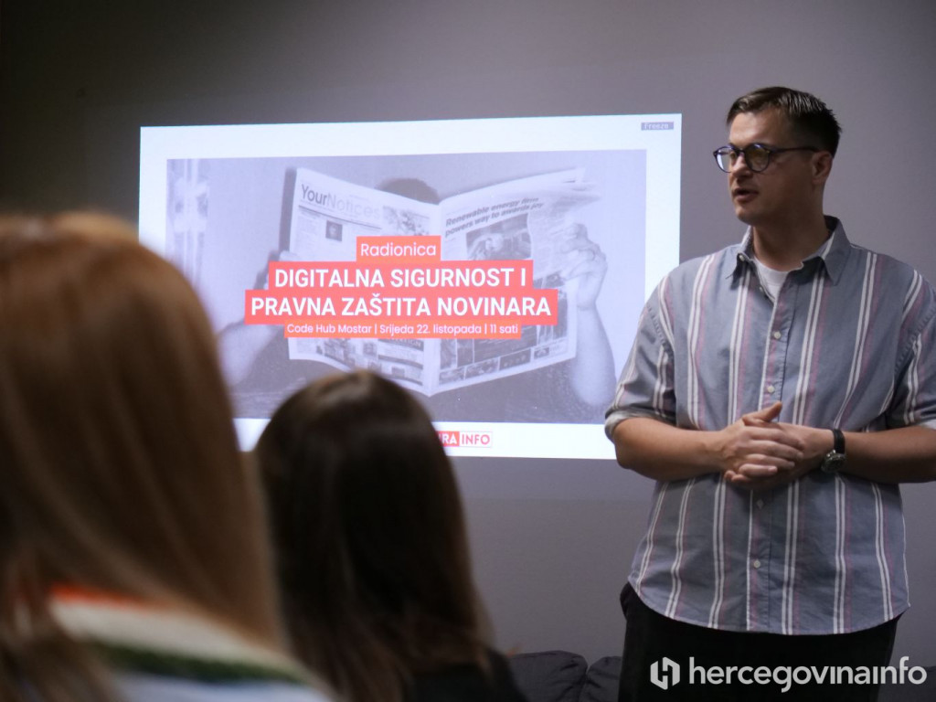 Radionica o digitalnoj sigurnosti novinara u Mostaru