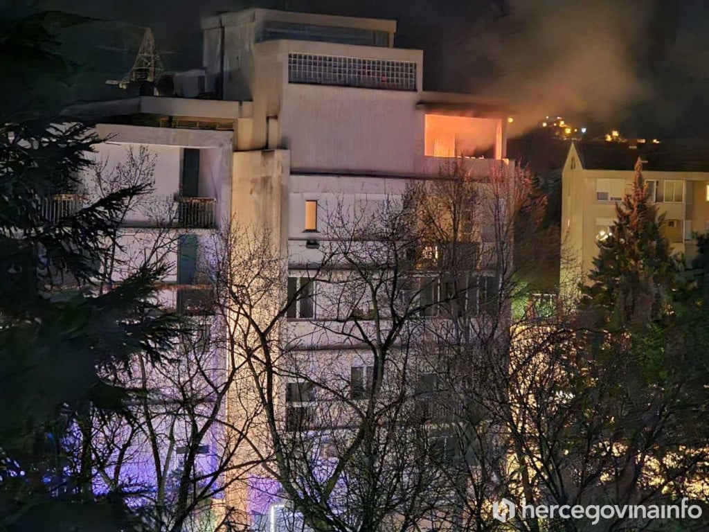 požar u stanu u ulici Leopolda Mandića